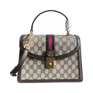 Gucci Ophidia GG in GG Supreme Canvas with Leather Trim for Handheld Shoulder Carry