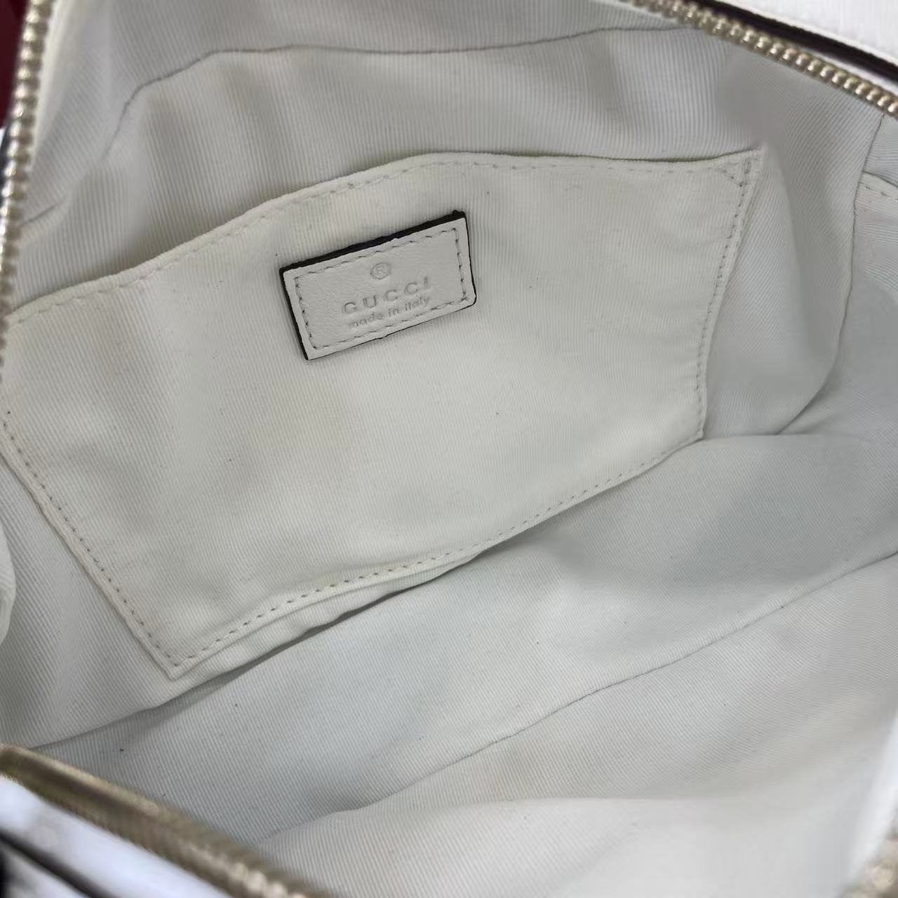 Gucci Marmont Small Quilted Nappa Leather Crossbody Bag with Zipper and Adjustable Chain Shoulder