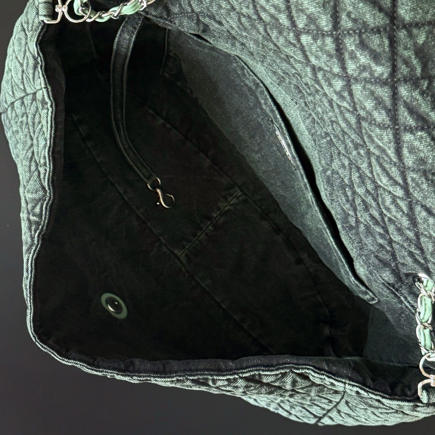 Chanel Classic Flap in Denim with Magnetic Snap for Shoulder Crossbody Bag Carry