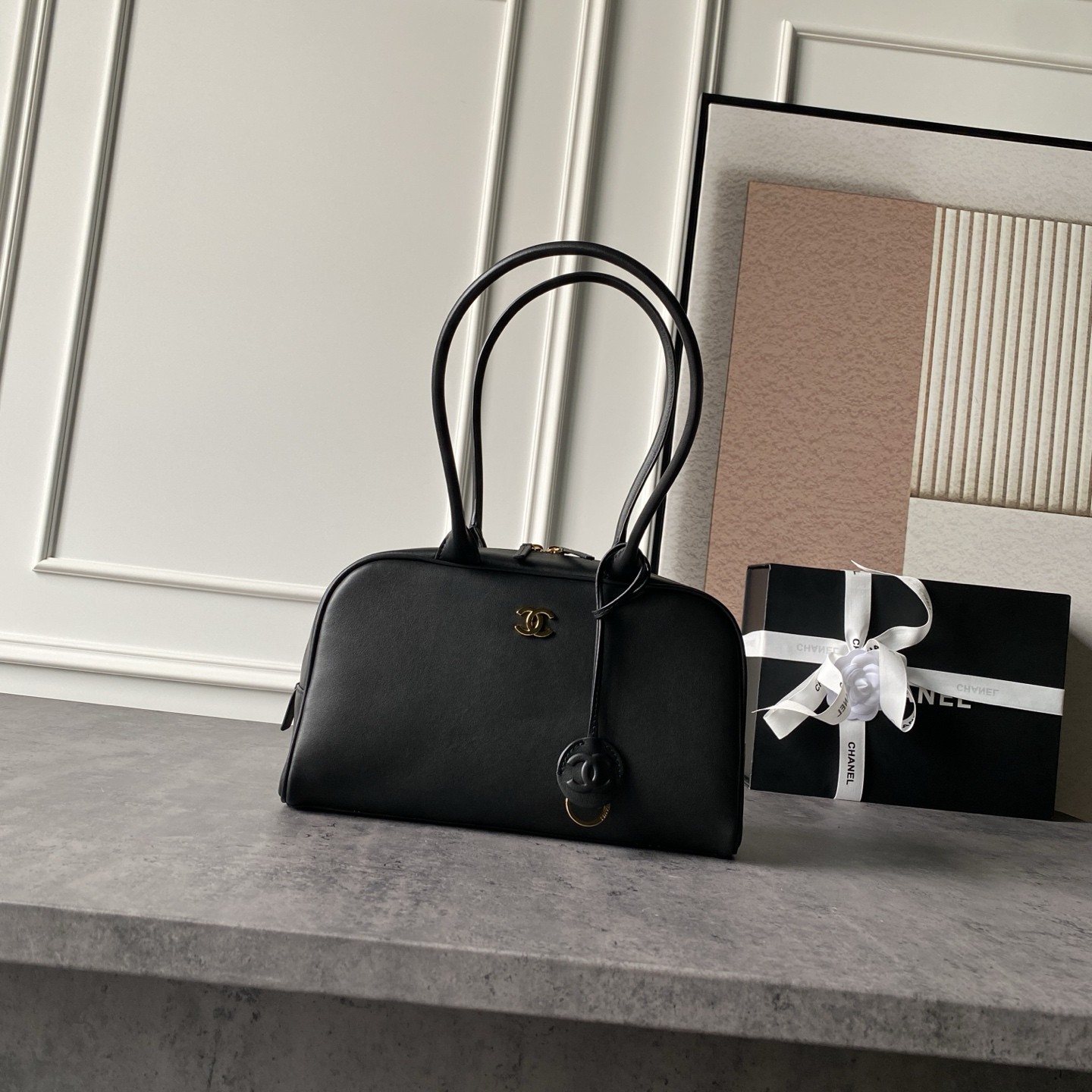 Chanel Mini Bonbon in Caviar Leather with Zipper for Handheld Hand Shoulder Carry