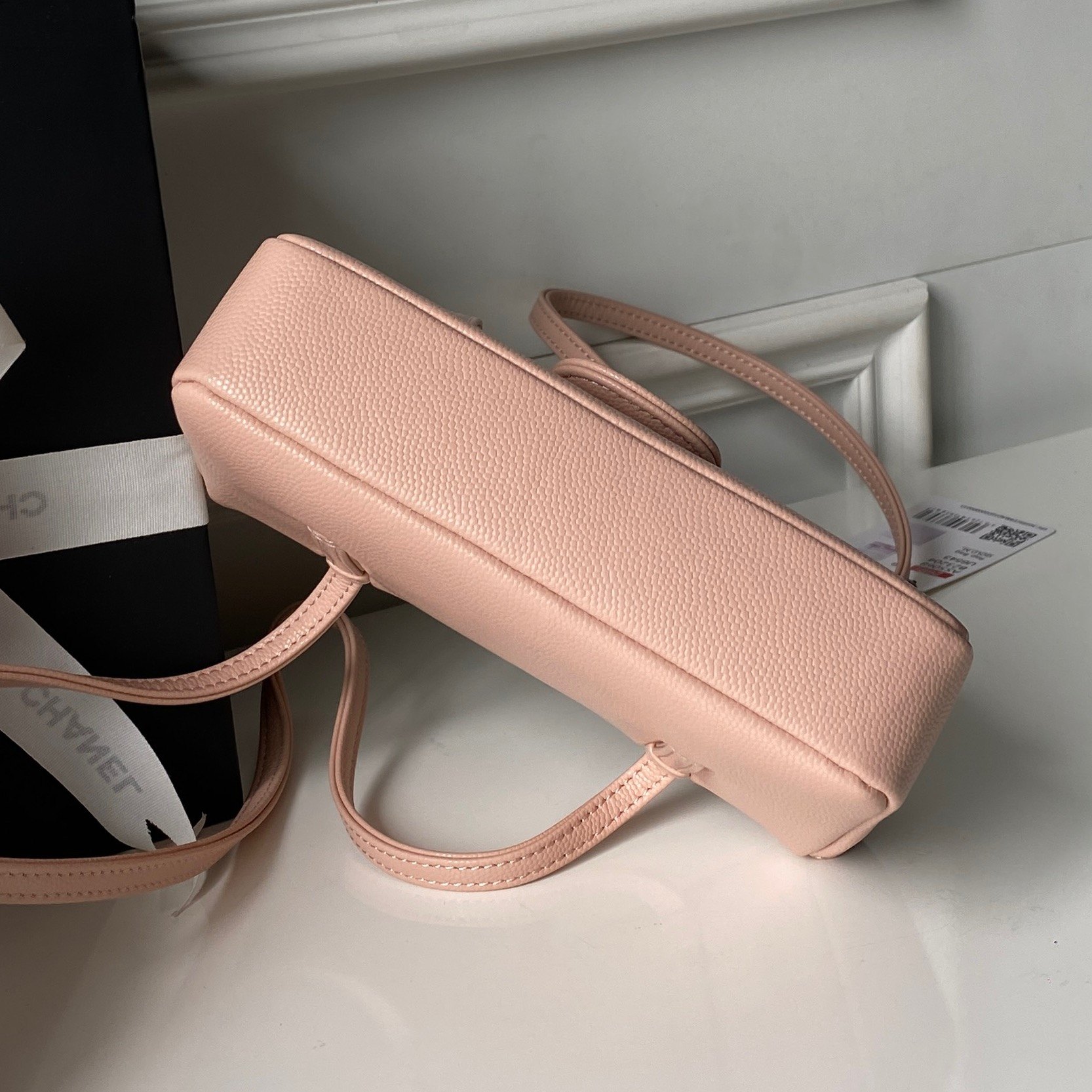 Chanel Preppy Coco Chain Bag in Caviar Leather with Flap Closure for Handheld and Shoulder Carry