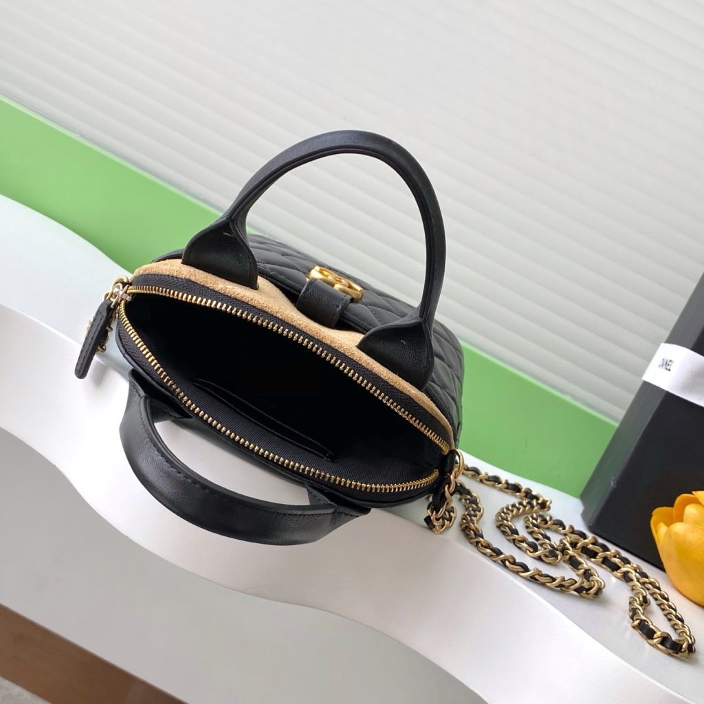 Chanel Mini Bonbon in Calfskin Leather and Suede with Zipper for Hand Shoulder Carry
