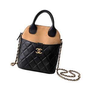 Chanel Mini Bonbon in Calfskin Leather and Suede with Zipper for Hand Shoulder Carry