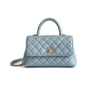 Chanel Coco Handle Mini in Caviar Leather with Turn-lock Flap for Handheld Shoulder Carry