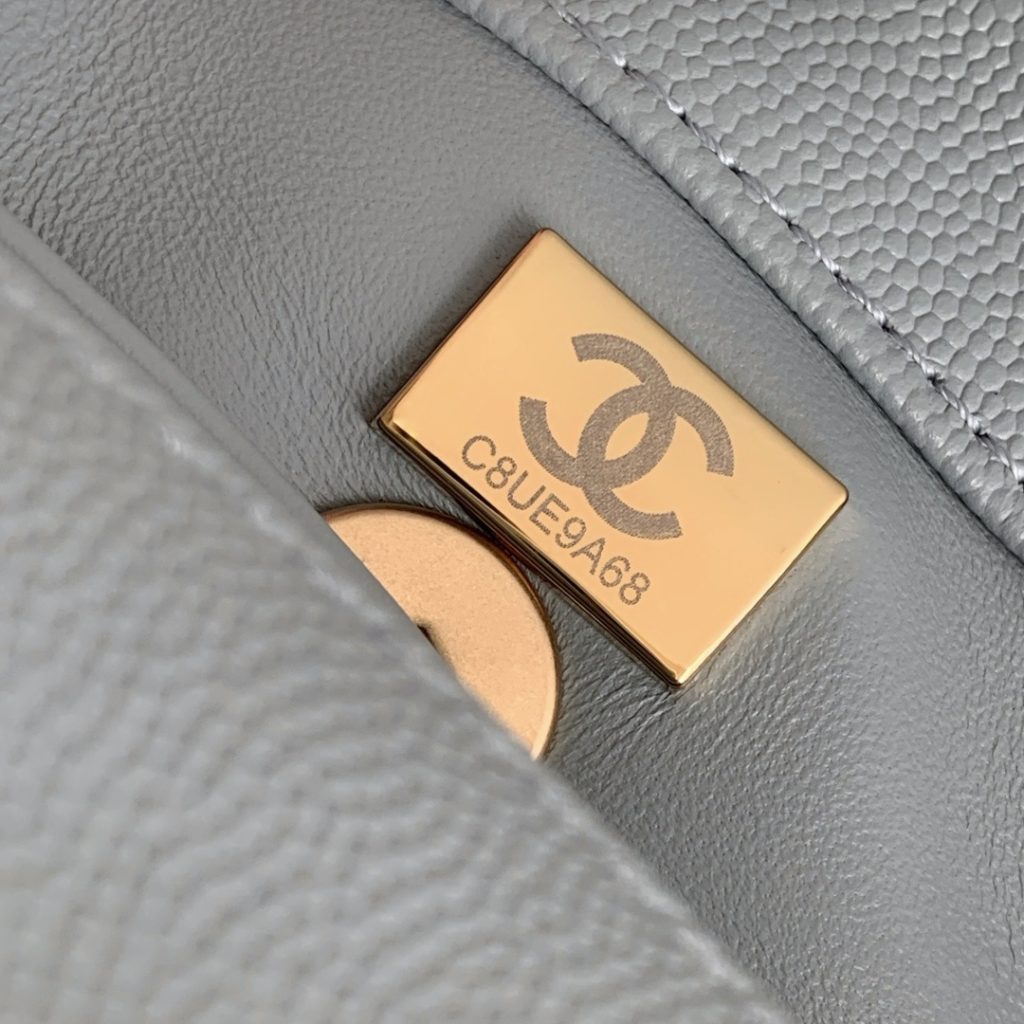 Chanel Coco Handle Mini in Caviar Leather with Turn-lock Flap for Handheld Shoulder Carry