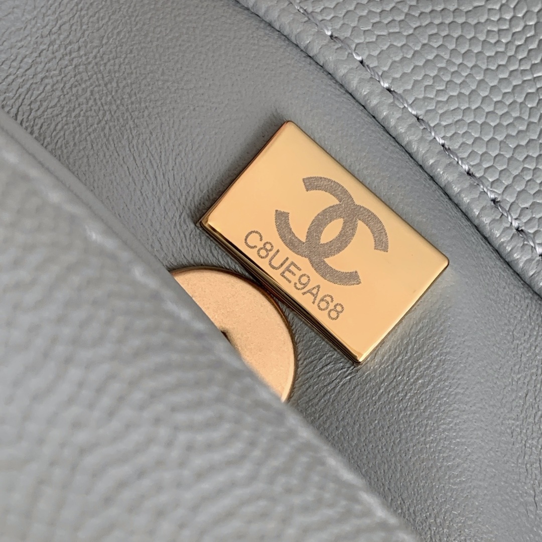 Chanel Coco Handle Mini in Caviar Leather with Turn-lock Flap for Handheld Shoulder Carry