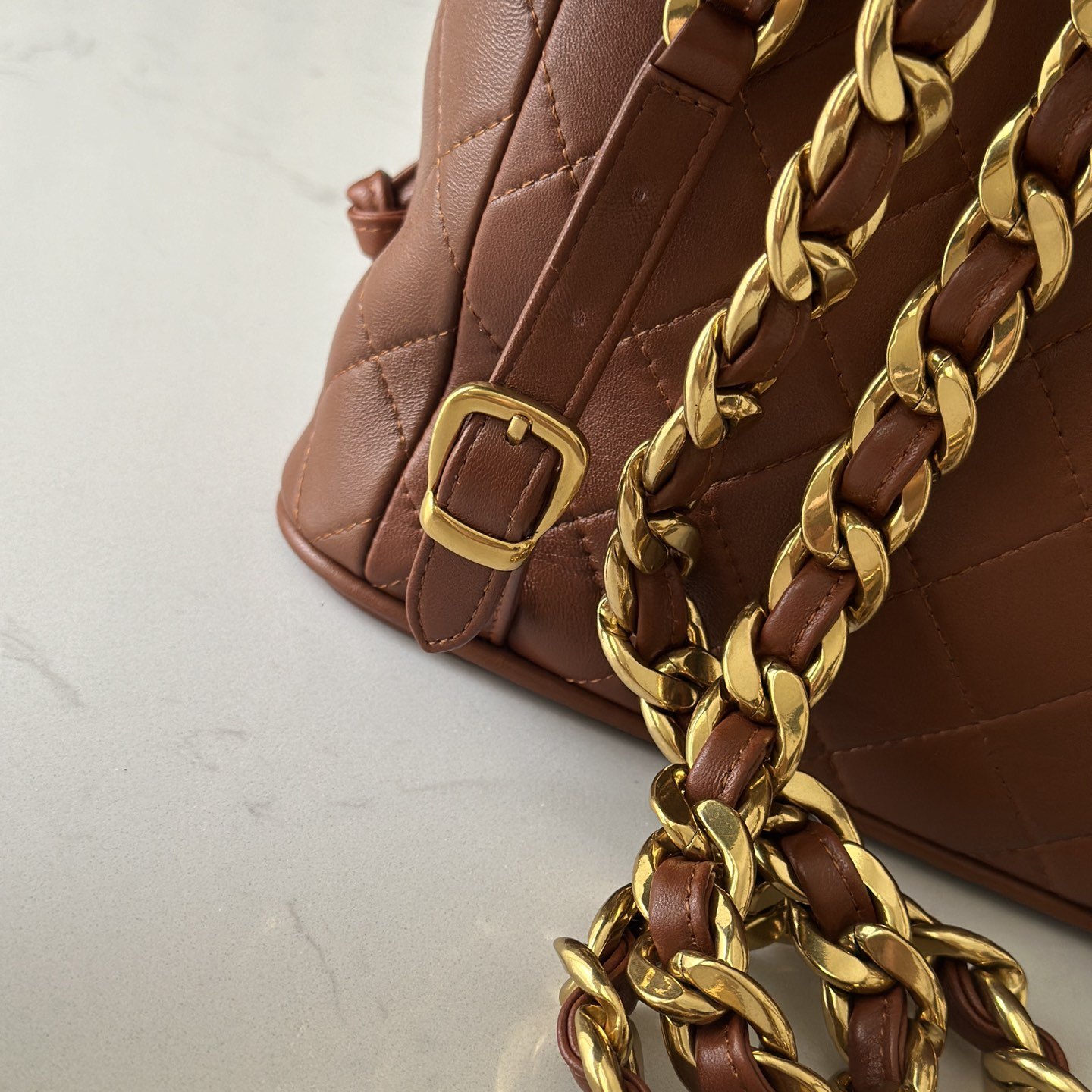 Chanel Rucksack Backpack in Soft Lambskin with Drawstring Closure for Handheld and Shoulder Carry