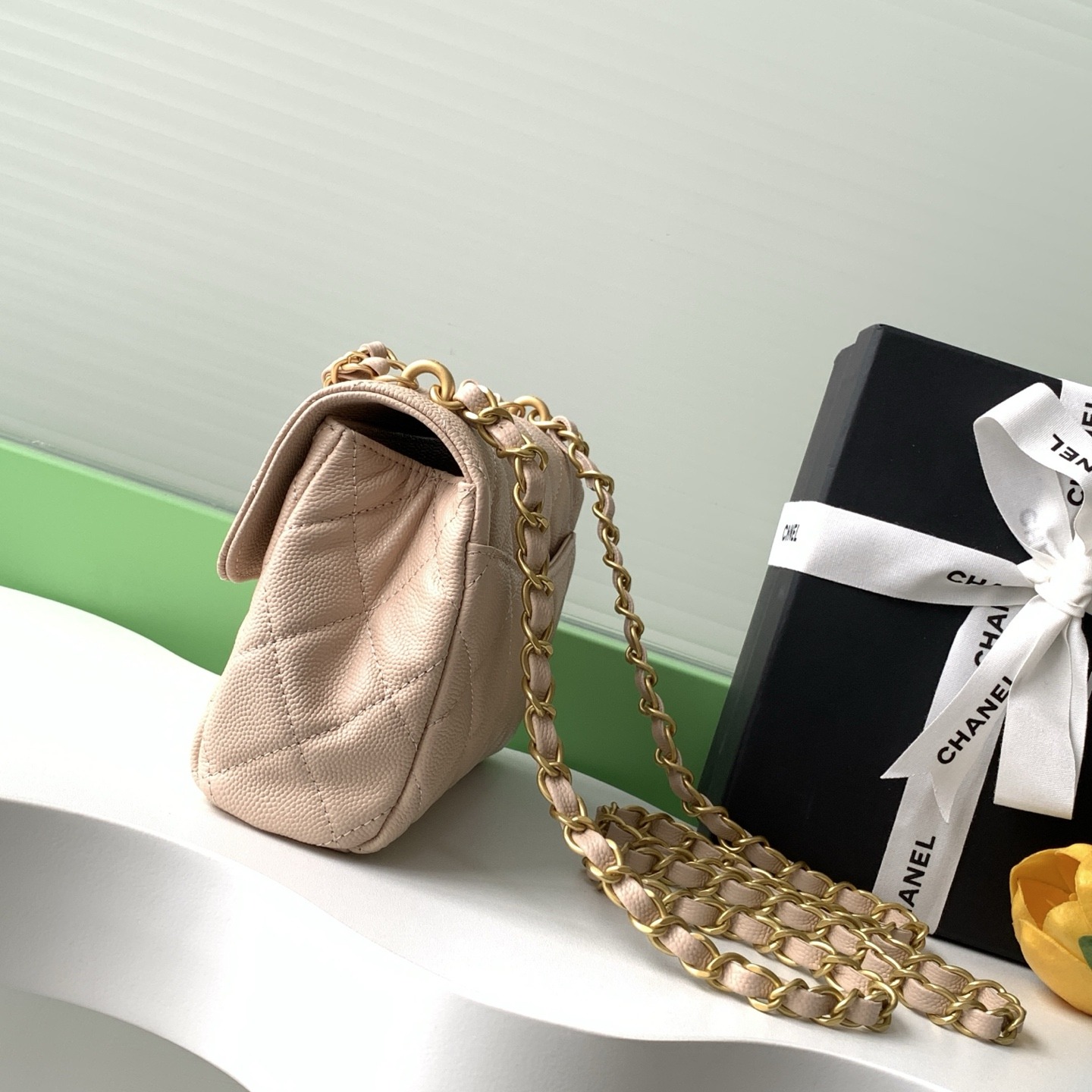 Chanel Classic Flap AS5239 in Caviar Leather with Turn Closure for Shoulder Bag and Crossbody Bags