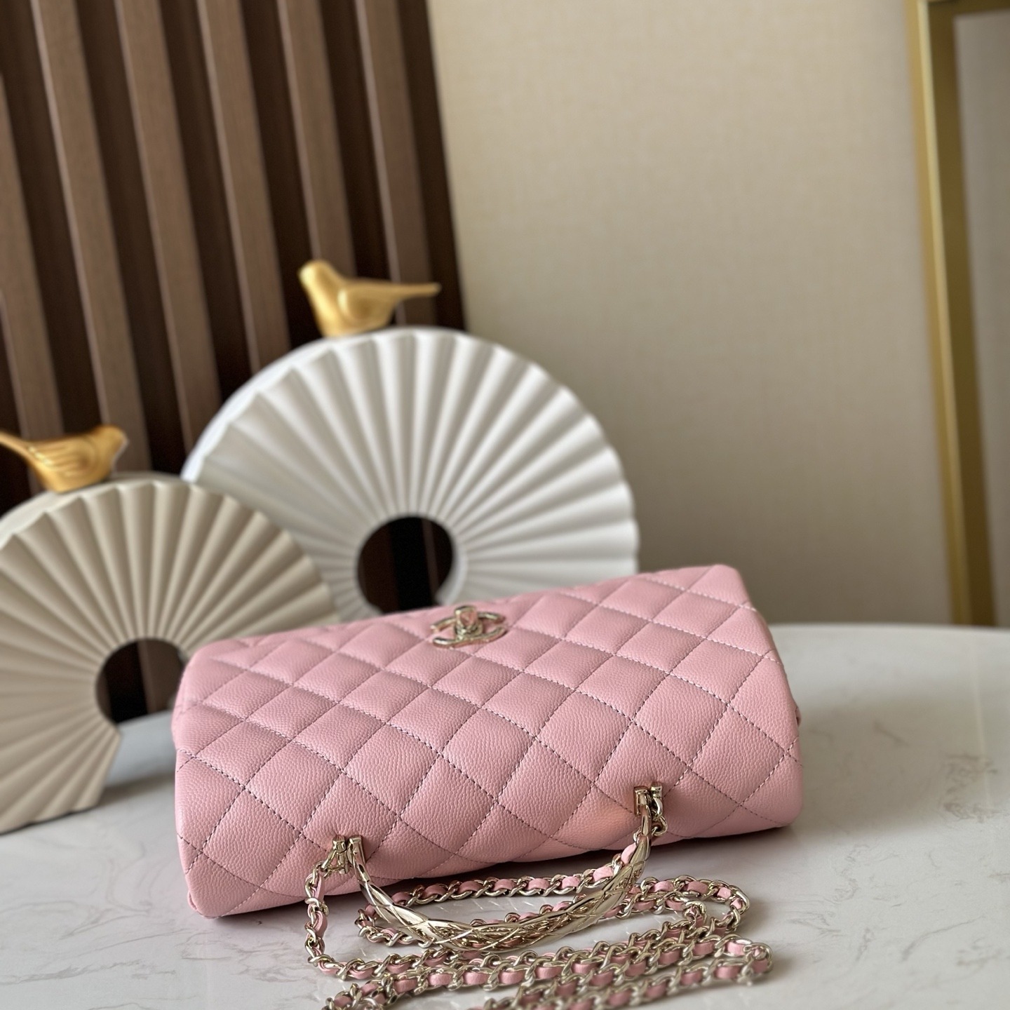 Chanel CocoCrush Mini in Caviar Leather with Turn-lock Flap for Shoulder Crossbody Bag Carry