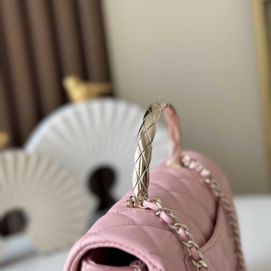 Chanel CocoCrush Mini in Caviar Leather with Turn-lock Flap for Shoulder Crossbody Bag Carry