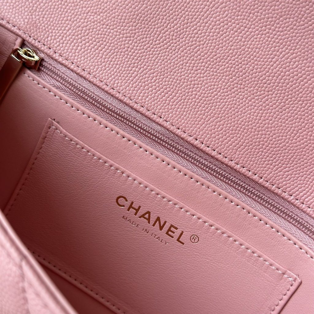 Chanel CocoCrush Mini in Caviar Leather with Turn-lock Flap for Shoulder Crossbody Bag Carry