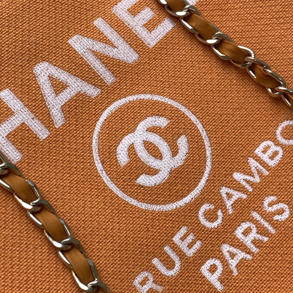 Chanel Gabriel A66941 in Cotton Canvas with Calfskin Trim and Zipper and Gold Hardware