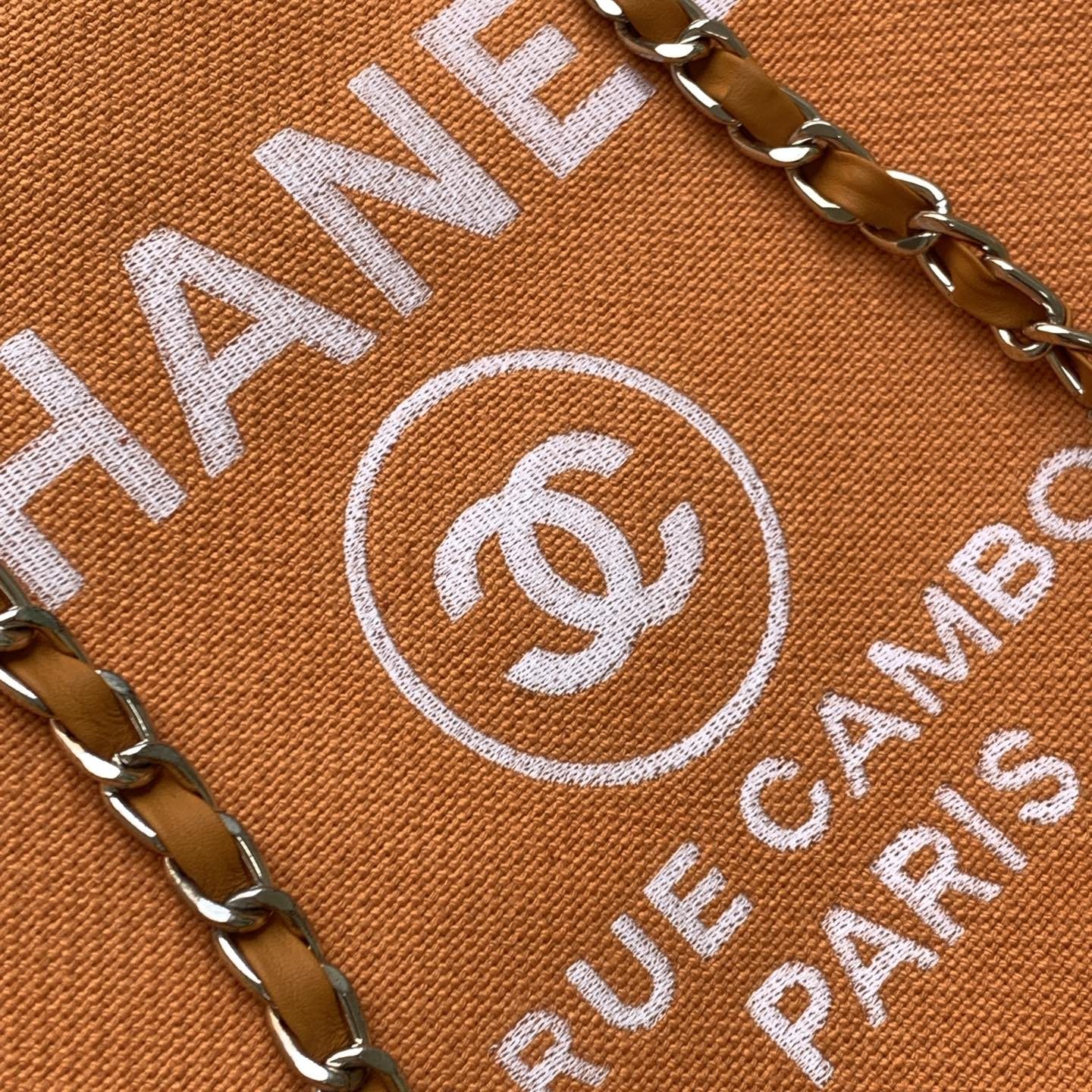 Chanel Gabriel A66941 in Cotton Canvas with Calfskin Trim and Zipper and Gold Hardware