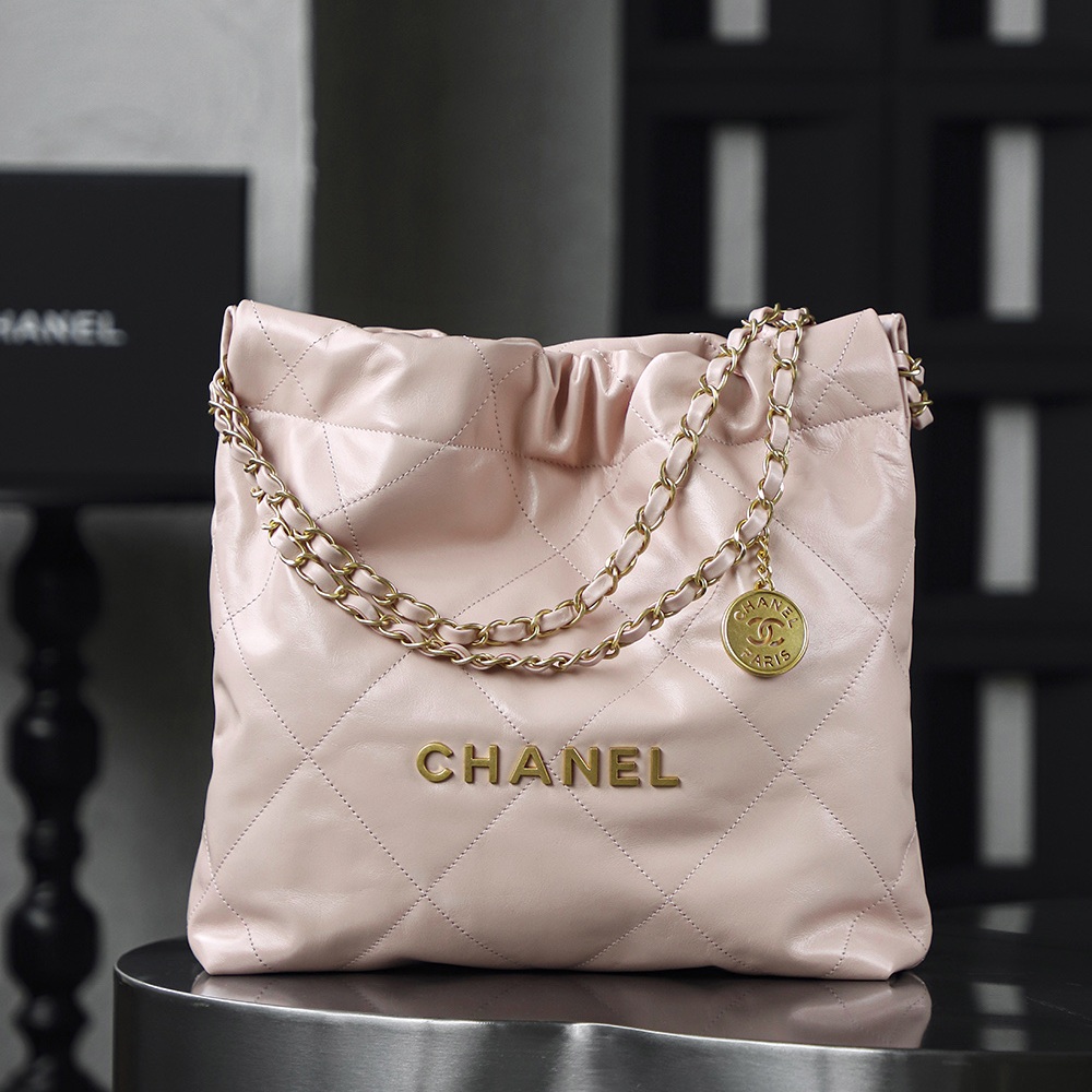 Chanel 22 in Antiba Calfskin with Drawstring for Shoulder Handheld Carry Designer Bag