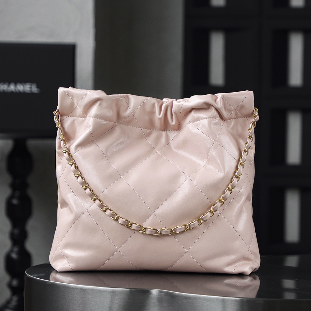 Chanel 22 in Antiba Calfskin with Drawstring for Shoulder Handheld Carry Designer Bag