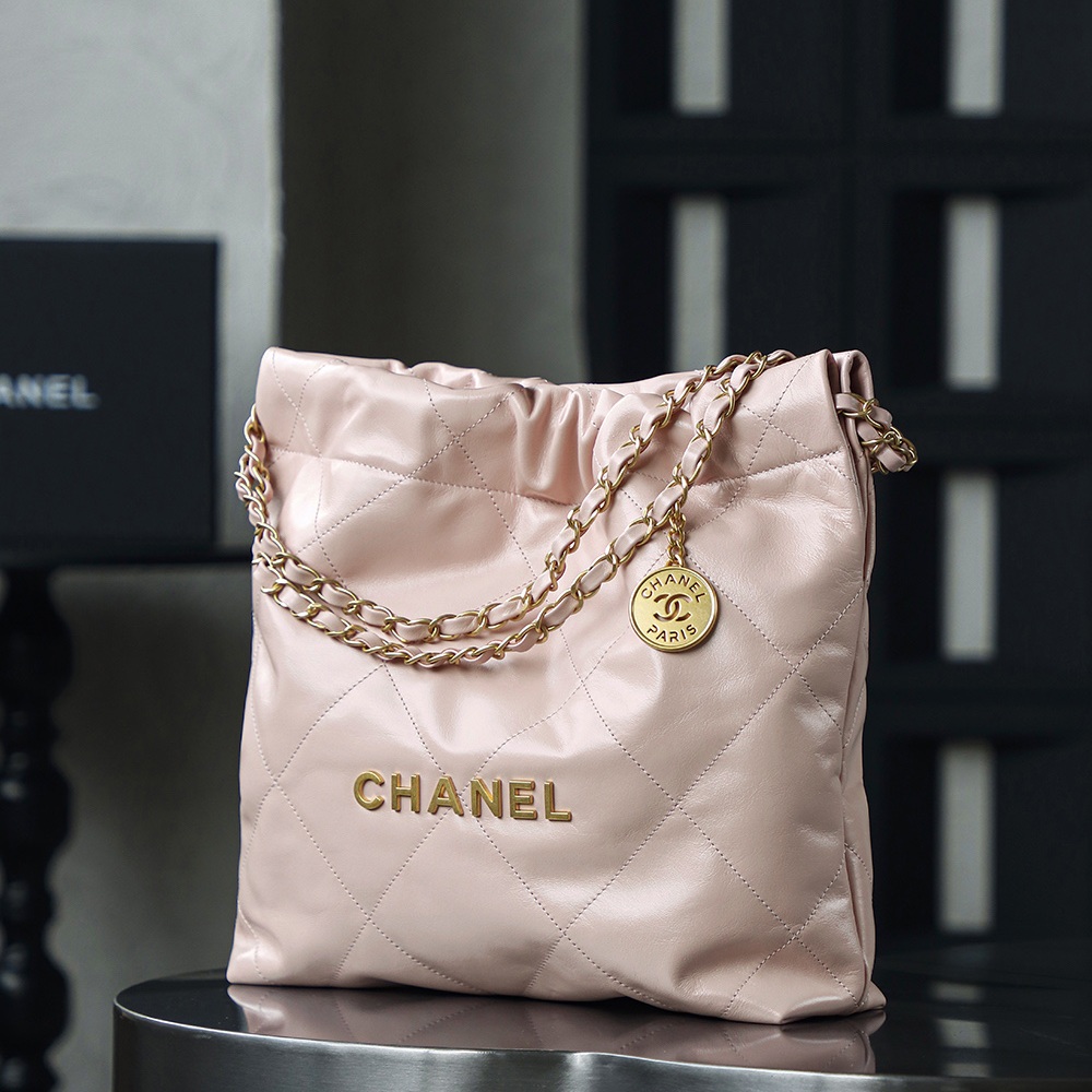 Chanel 22 in Antiba Calfskin with Drawstring for Shoulder Handheld Carry Designer Bag