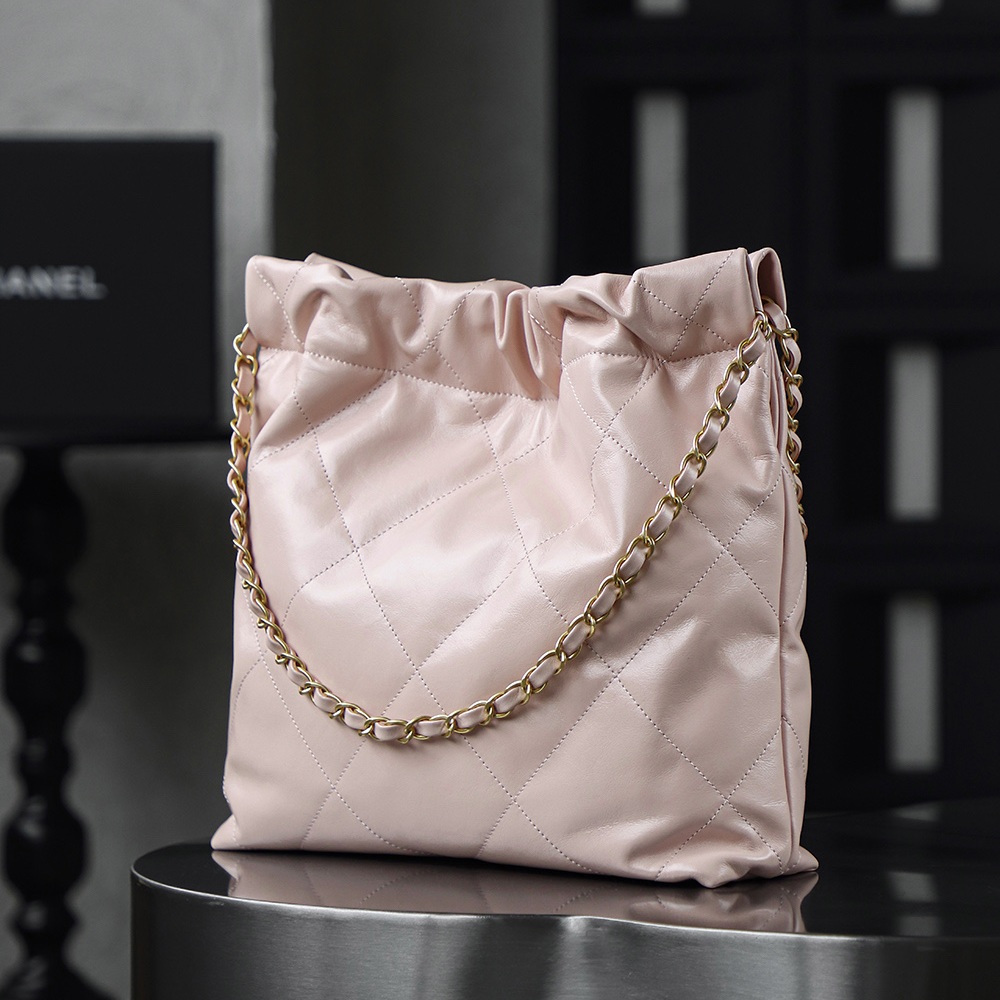 Chanel 22 in Antiba Calfskin with Drawstring for Shoulder Handheld Carry Designer Bag
