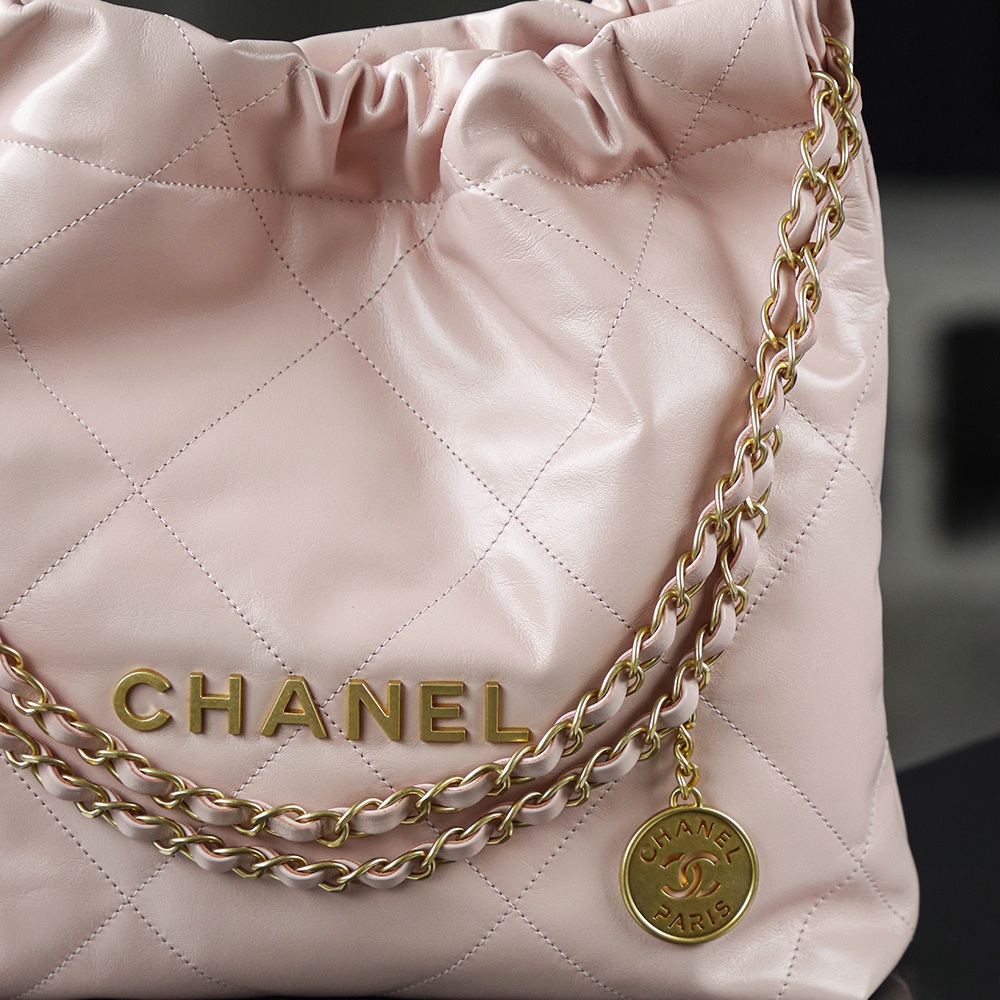 Chanel 22 in Antiba Calfskin with Drawstring for Shoulder Handheld Carry Designer Bag