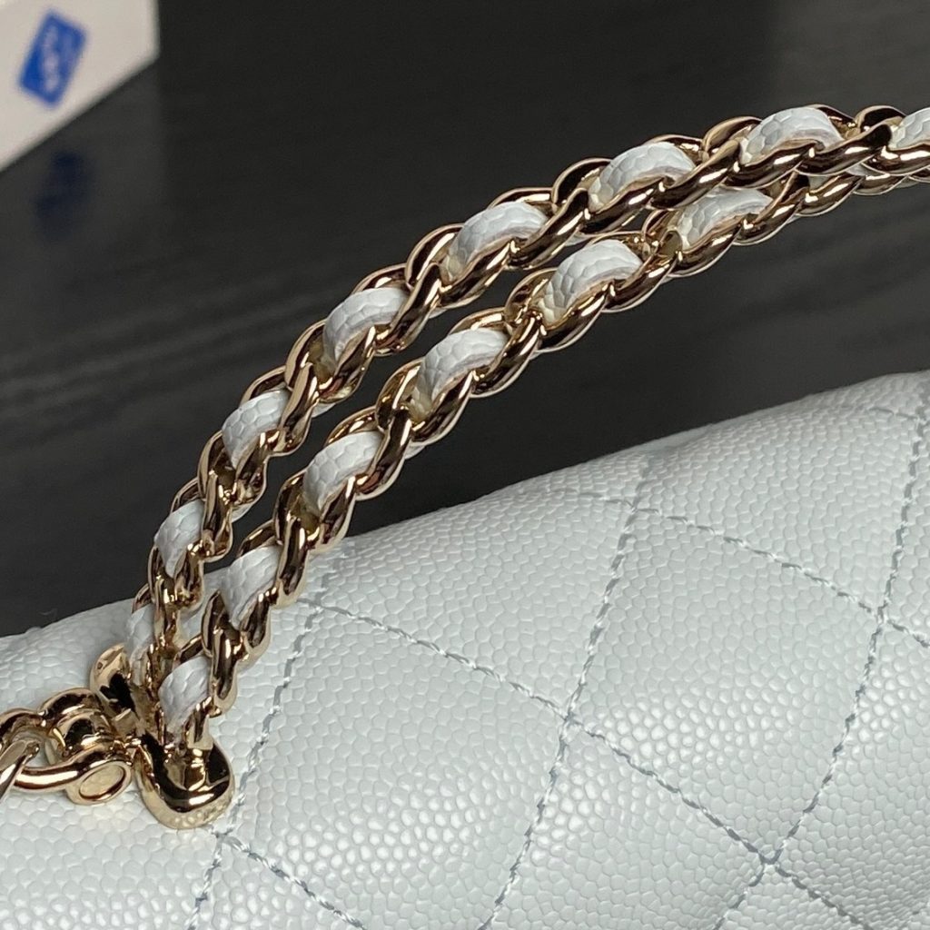 Chanel Kelly (Long Handle) in Caviar Leather with Magnetic Snap Closure for HandheldShoulderCrossbod