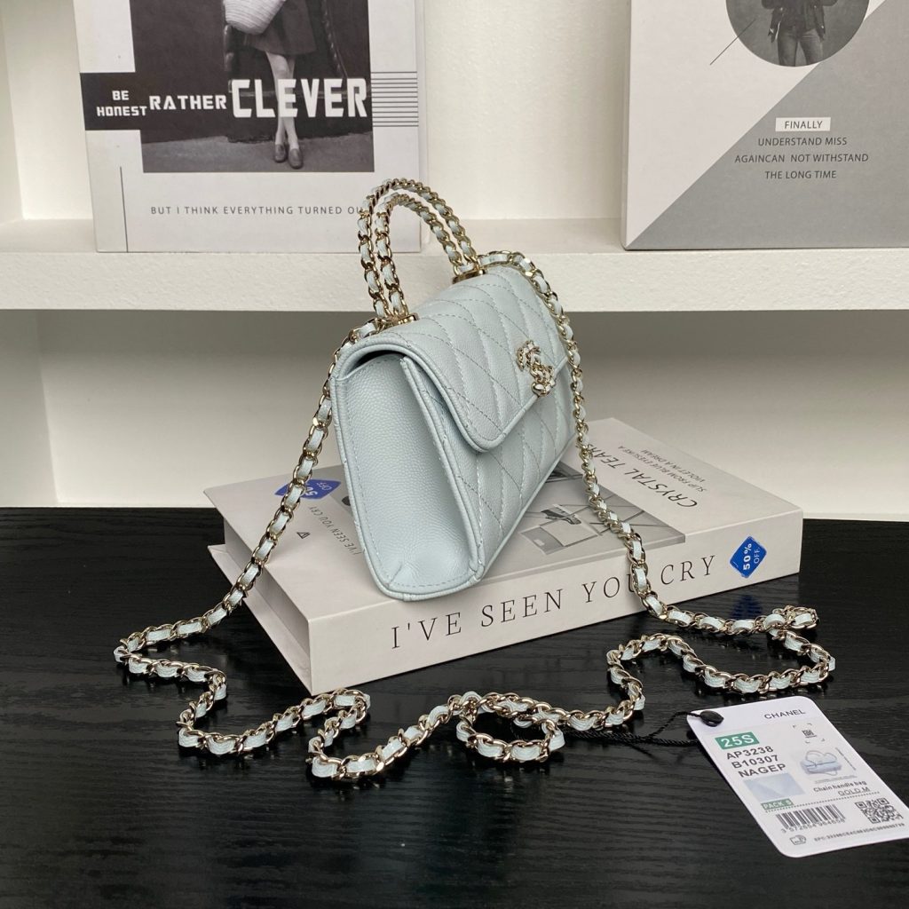 Chanel Kelly (Long Handle) in Caviar Leather with Magnetic Snap Closure for HandheldShoulderCrossbod