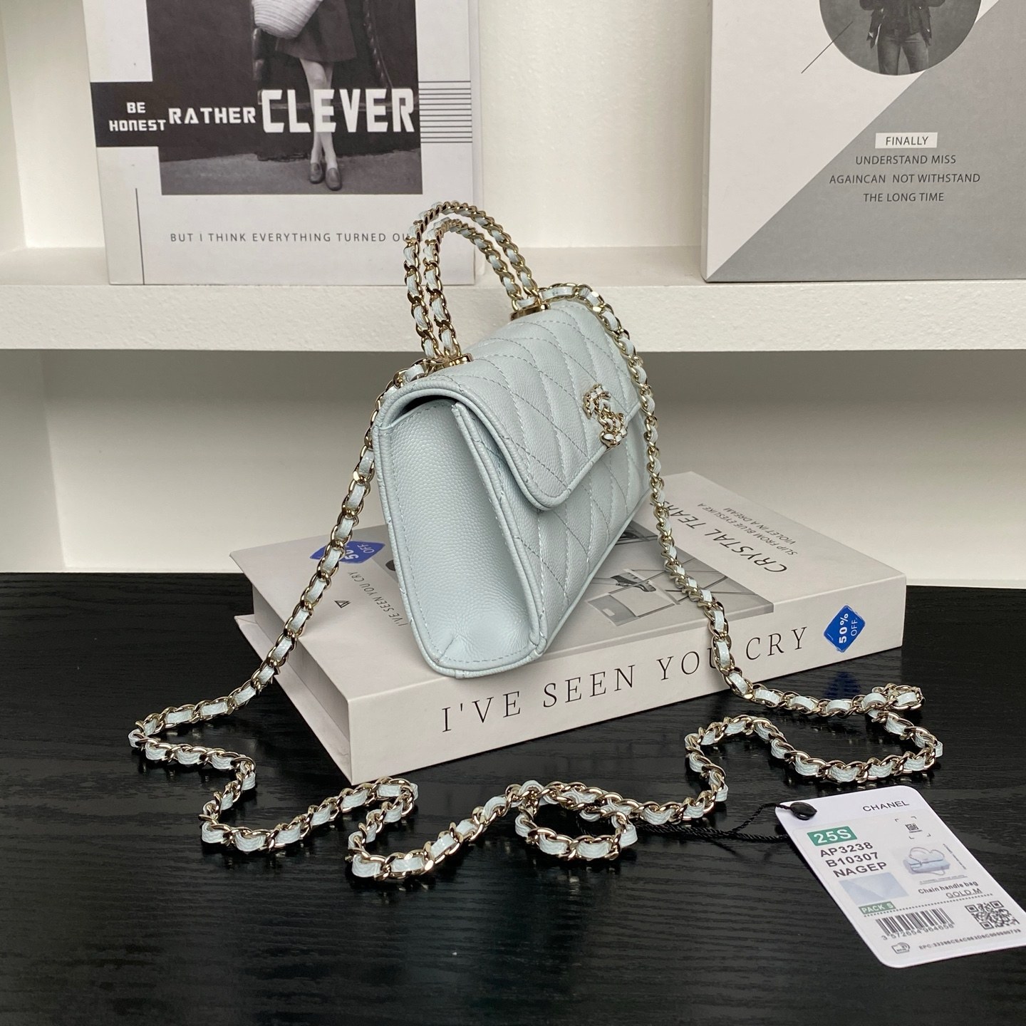 Chanel Kelly (Long Handle) in Caviar Leather with Magnetic Snap Closure for HandheldShoulderCrossbod