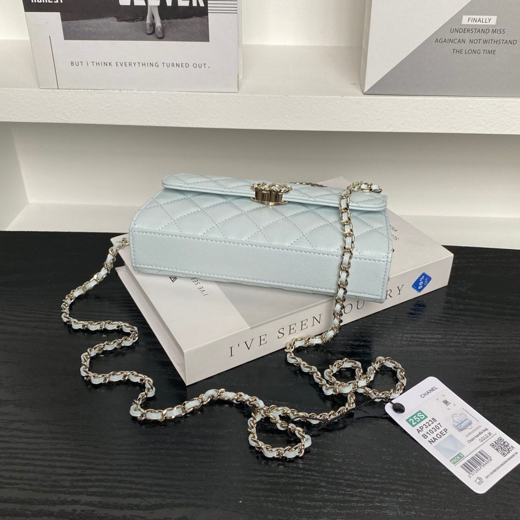 Chanel Kelly (Long Handle) in Caviar Leather with Magnetic Snap Closure for HandheldShoulderCrossbod
