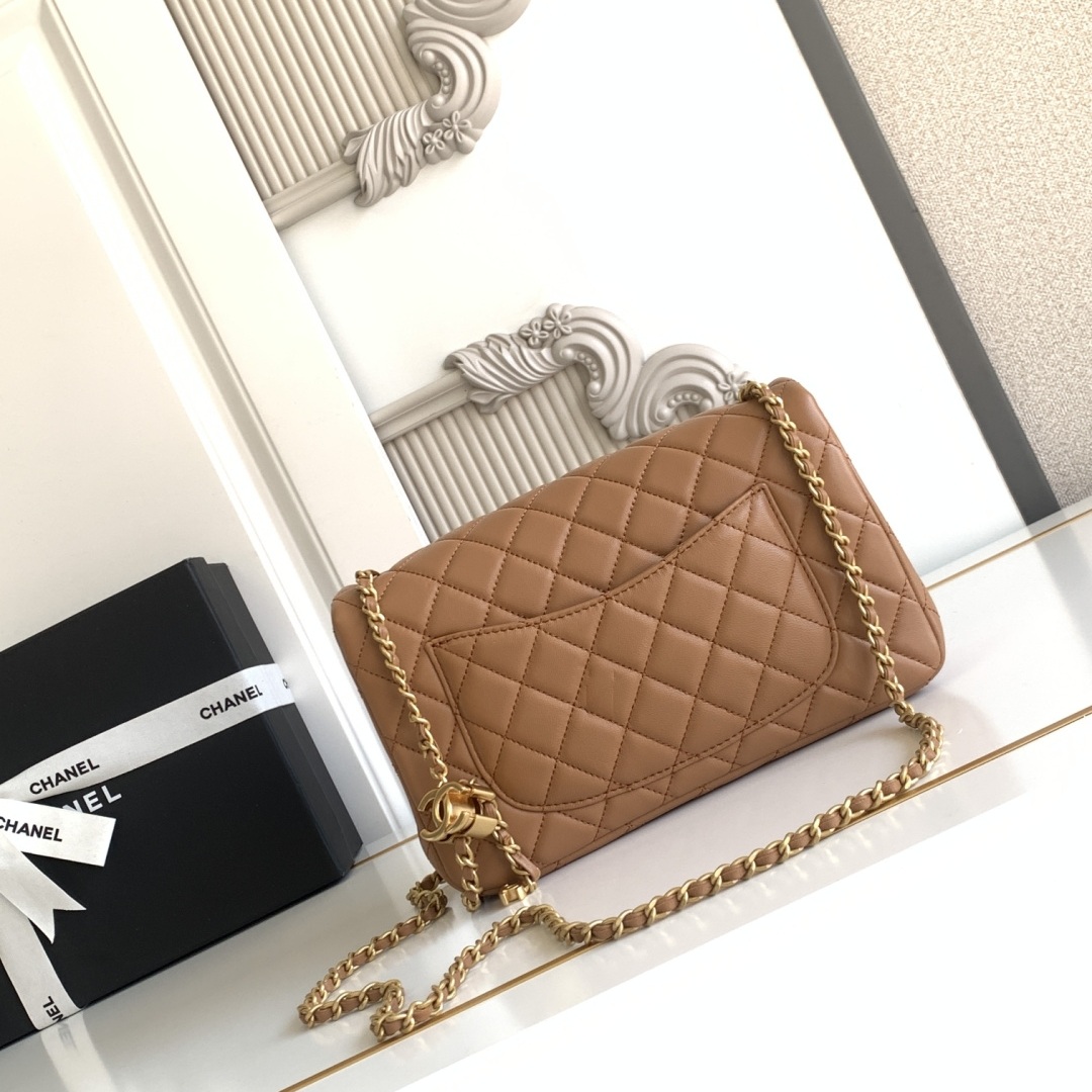 Chanel Classic Flap in Caviar Leather with Turn-lock for Shoulder Crossbody Carry Medium