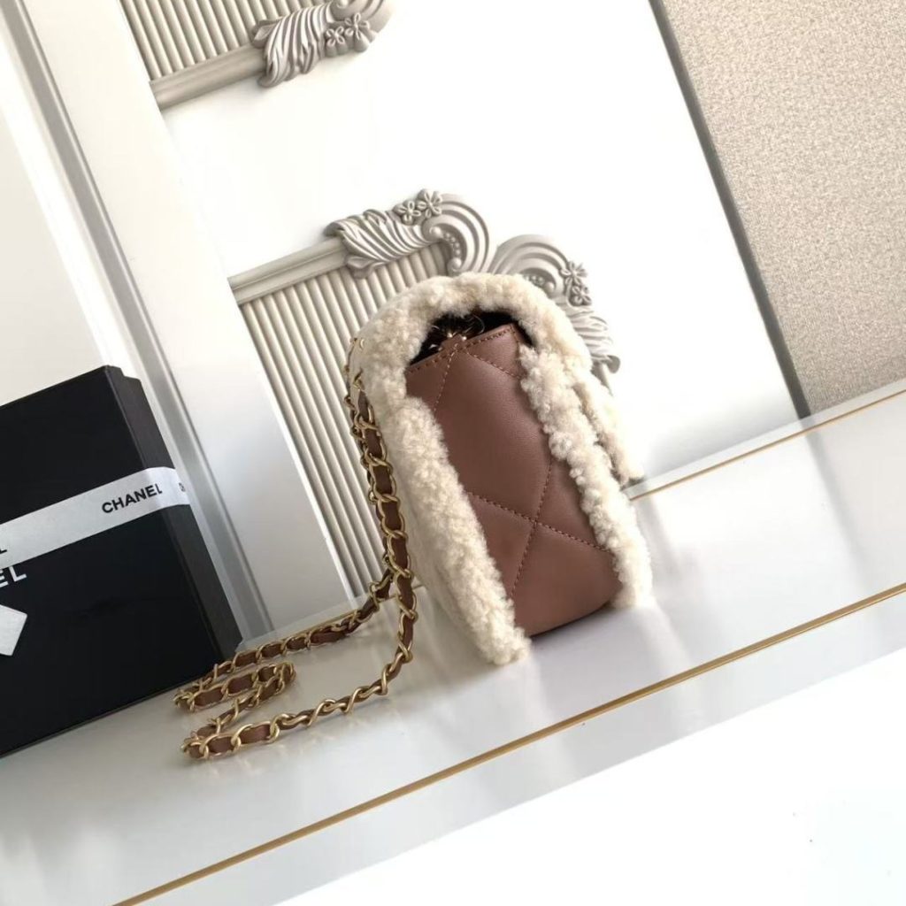 Chanel Classic Flap in Shearling and Lambskin with Turn-lock for Shoulder Crossbody Carry