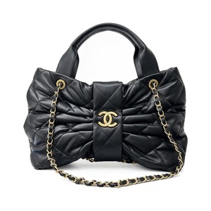 Chanel 25K Roulis Bow Hobo Medium in Lambskin with Magnetic Snap for Handheld Shoulder Carry