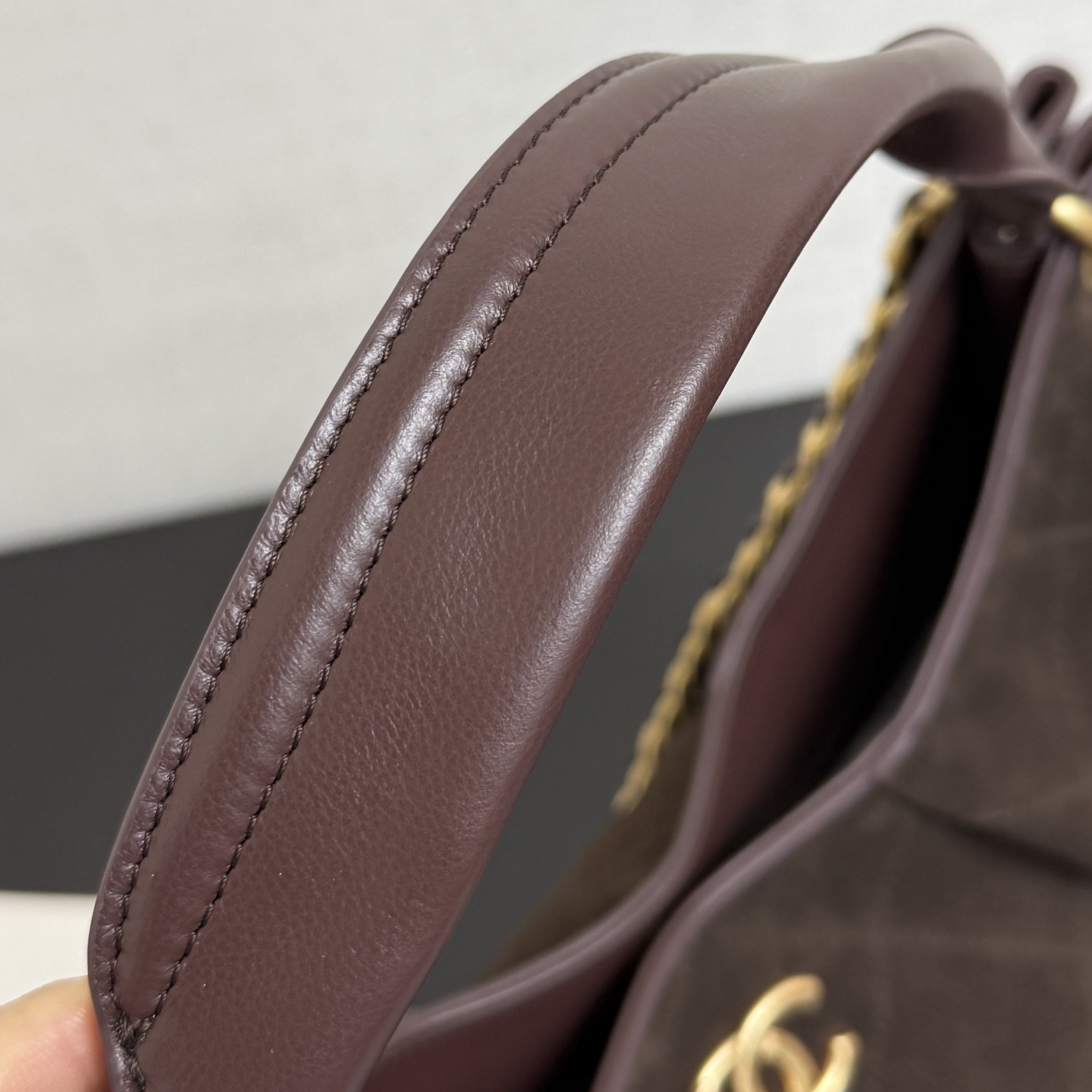 Chanel Hobo Bag in Soft Suede with Slip Top for Handheld Shoulder Crossbody Carry
