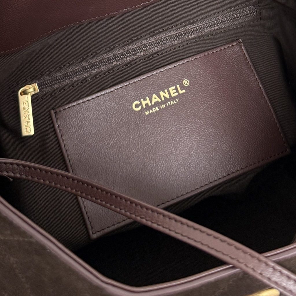 Chanel Hobo Bag in Soft Suede with Slip Top for Handheld Shoulder Crossbody Carry