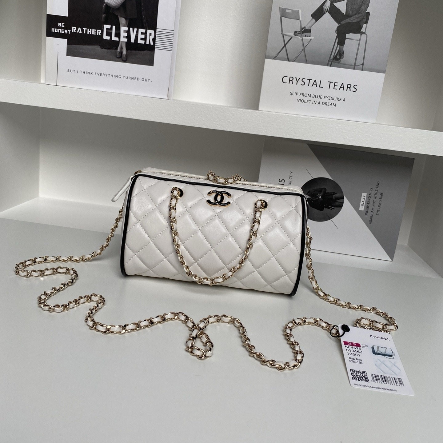 Chanel 25P Bowling in Lambskin with Zipper and Detachable Chain for Handheld Shoulder Carry