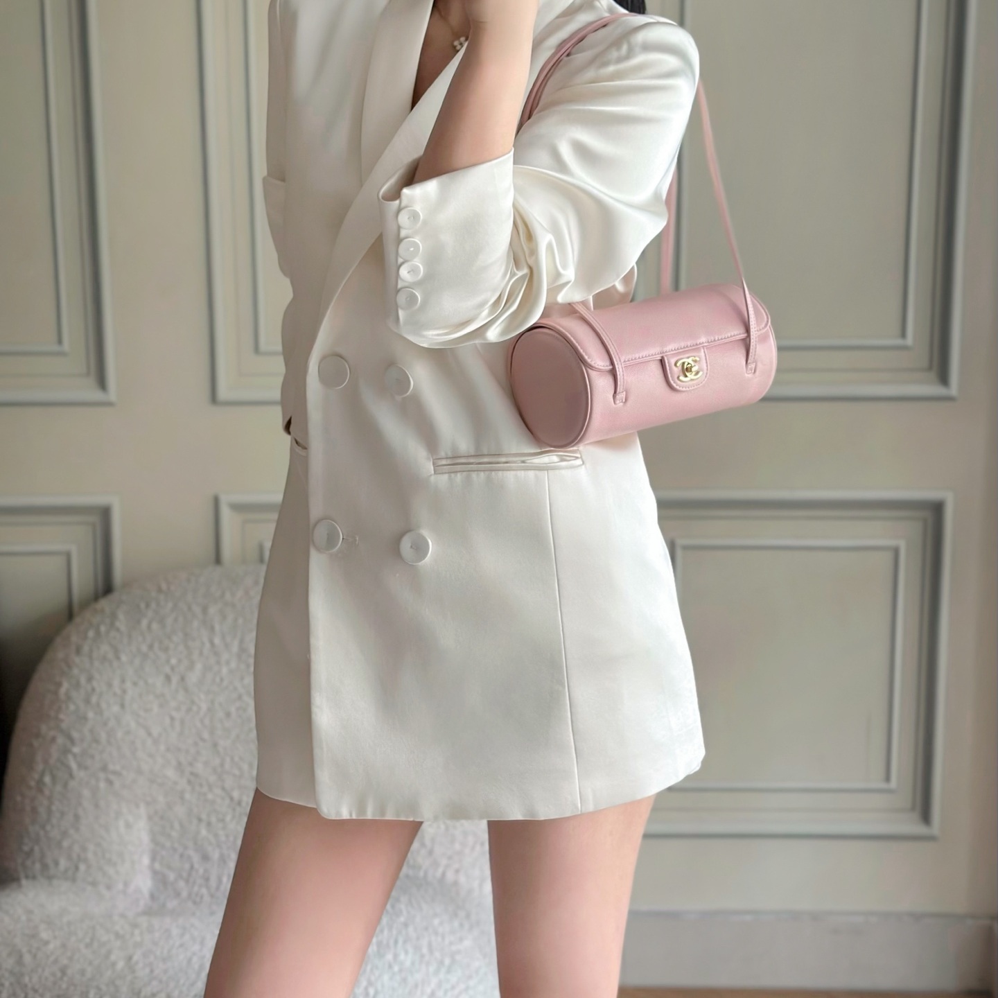 Chanel Vantage in Haas Calfskin with Magnetic Snap Flap Closure for Shoulder Bag and Handbag Carry