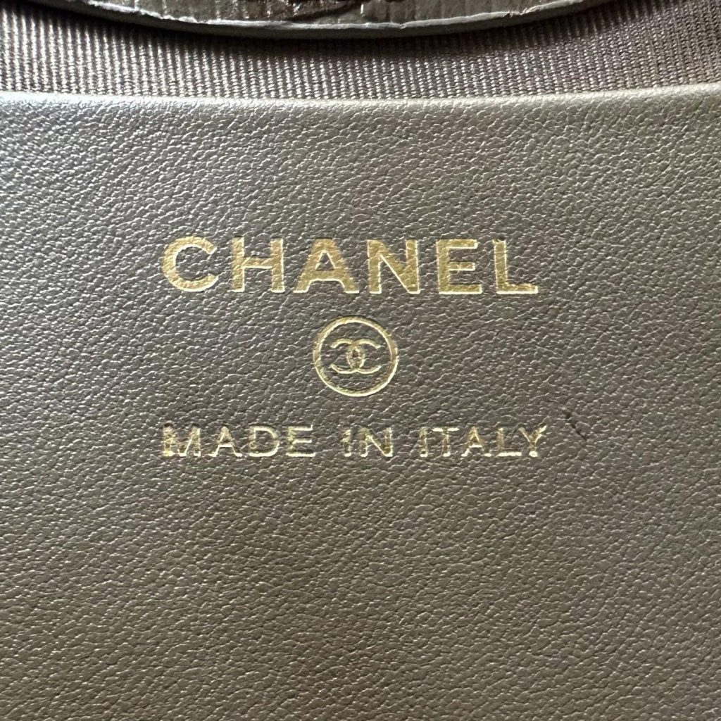 Chanel Nano 31 Lizard-embossed Calfskin Crossbody Bag with Magnetic Snap for Hand and Shoulder Carry