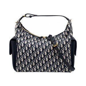 Dior Book Tote in Oblique Canvas with Lambskin Leather Trim and Zipper for Handheld Shoulder Carry