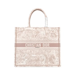 Dior Book Tote Bag in Oblique Jacquard Canvas with Open Top Closure for Handheld and Shoulder Carry