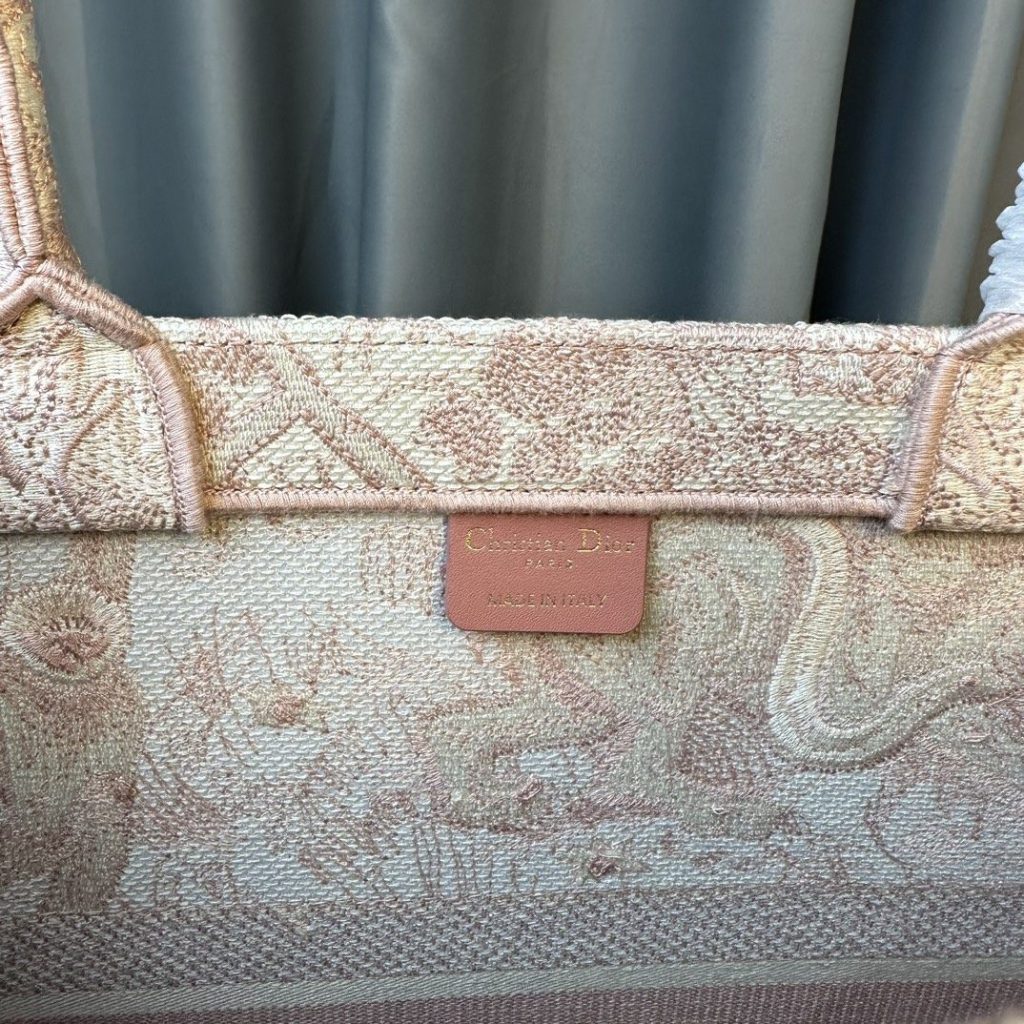Dior Book Tote Bag in Oblique Jacquard Canvas with Open Top Closure for Handheld and Shoulder Carry