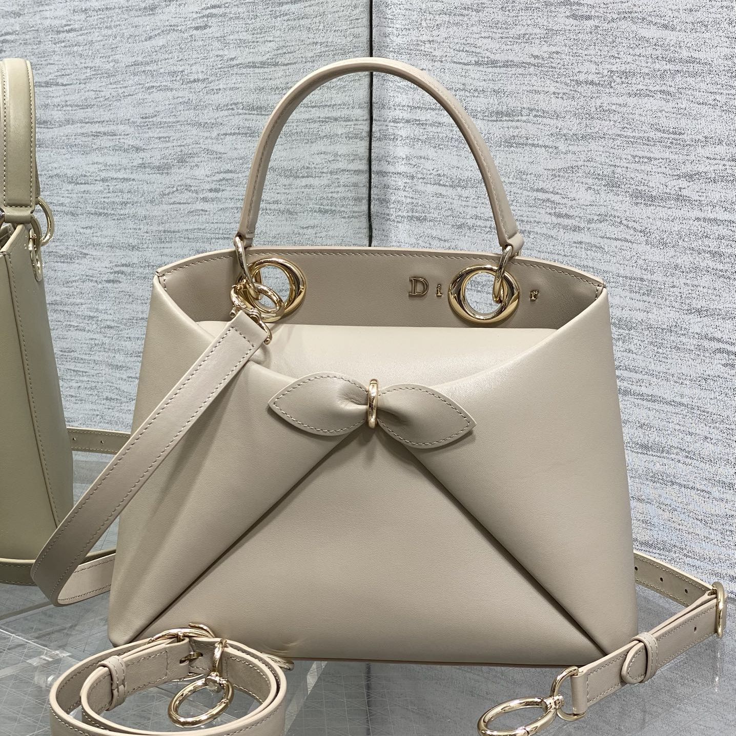 Dior Book Tote in Calfskin with Open Top for Handheld Shoulder Carry Oblique Medium