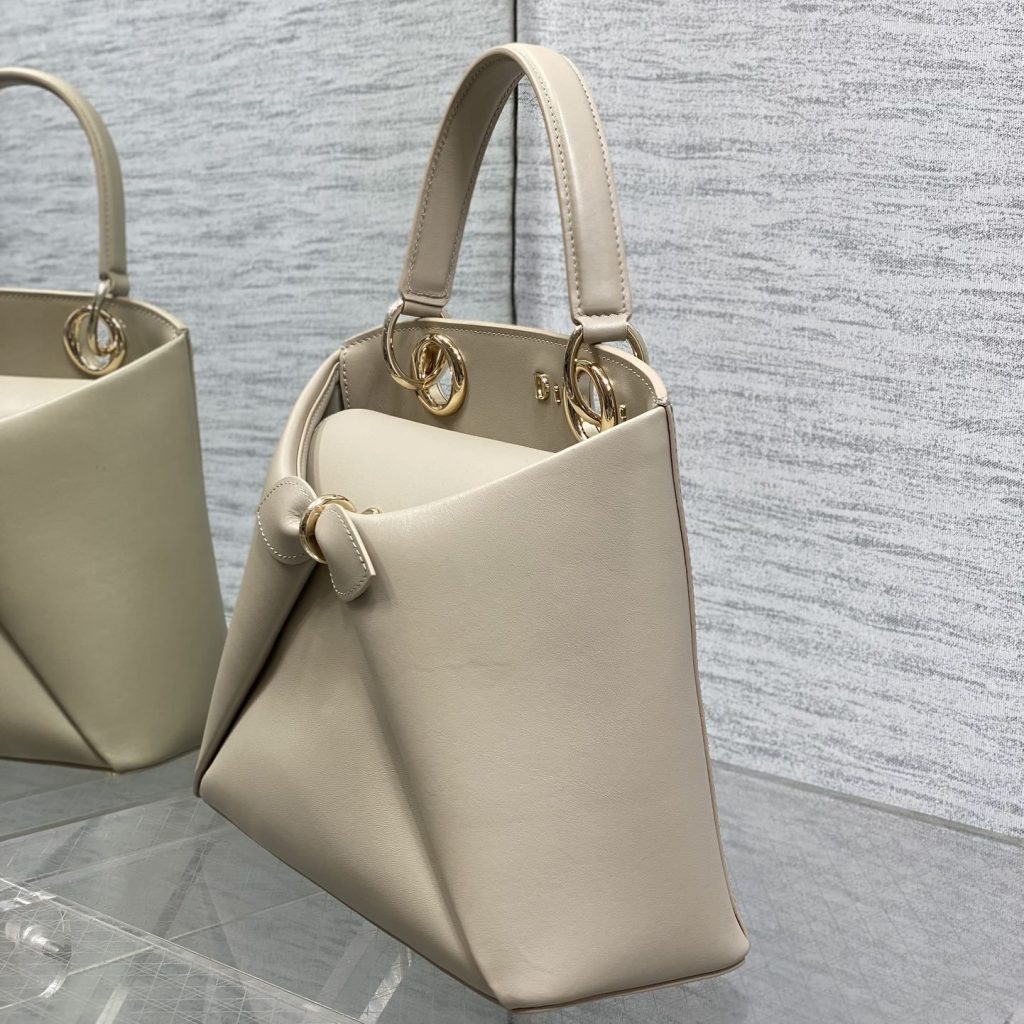 Dior Book Tote in Calfskin with Open Top for Handheld Shoulder Carry Oblique Medium