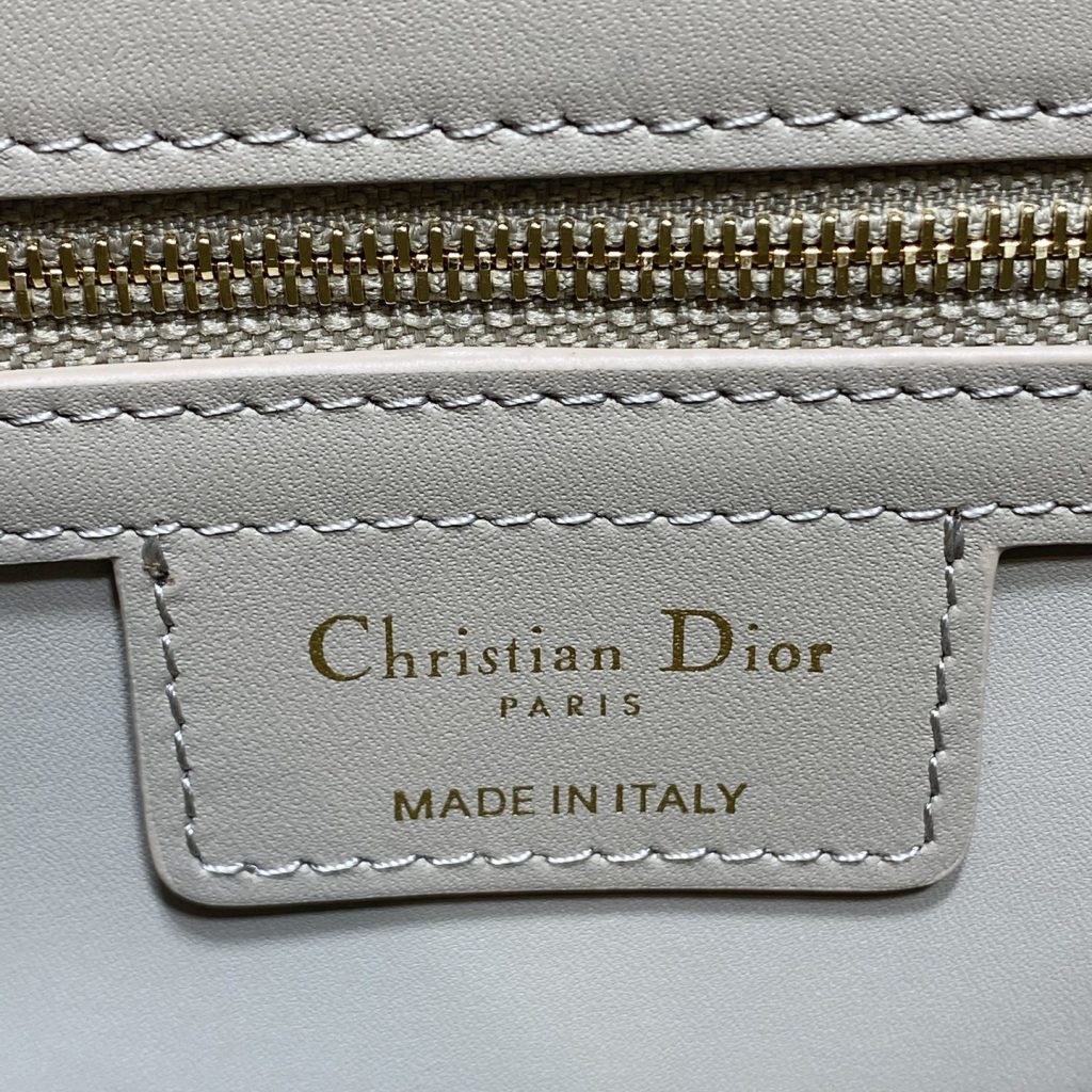 Dior Book Tote in Calfskin with Open Top for Handheld Shoulder Carry Oblique Medium