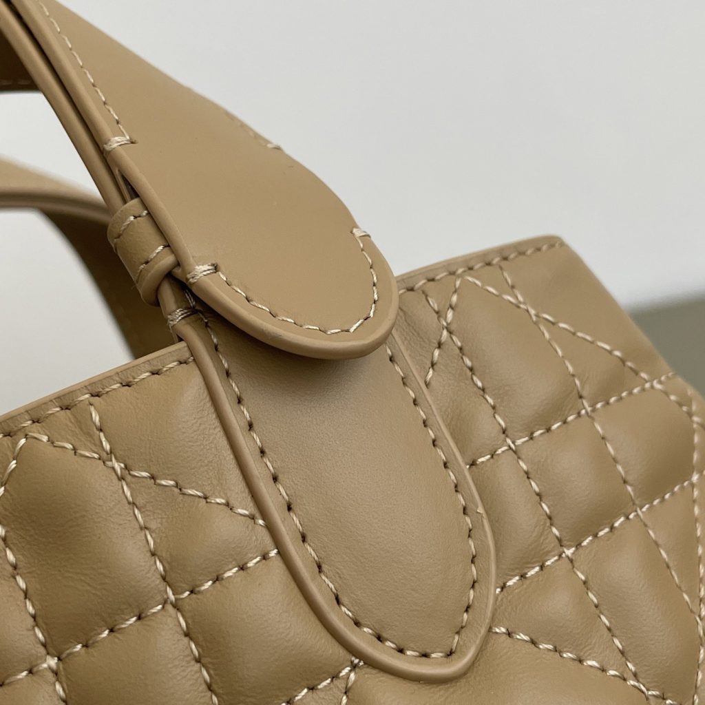 Dior Book Tote in Cannage Calfskin with Open Top for Handheld Carry 25cm in Beige Color