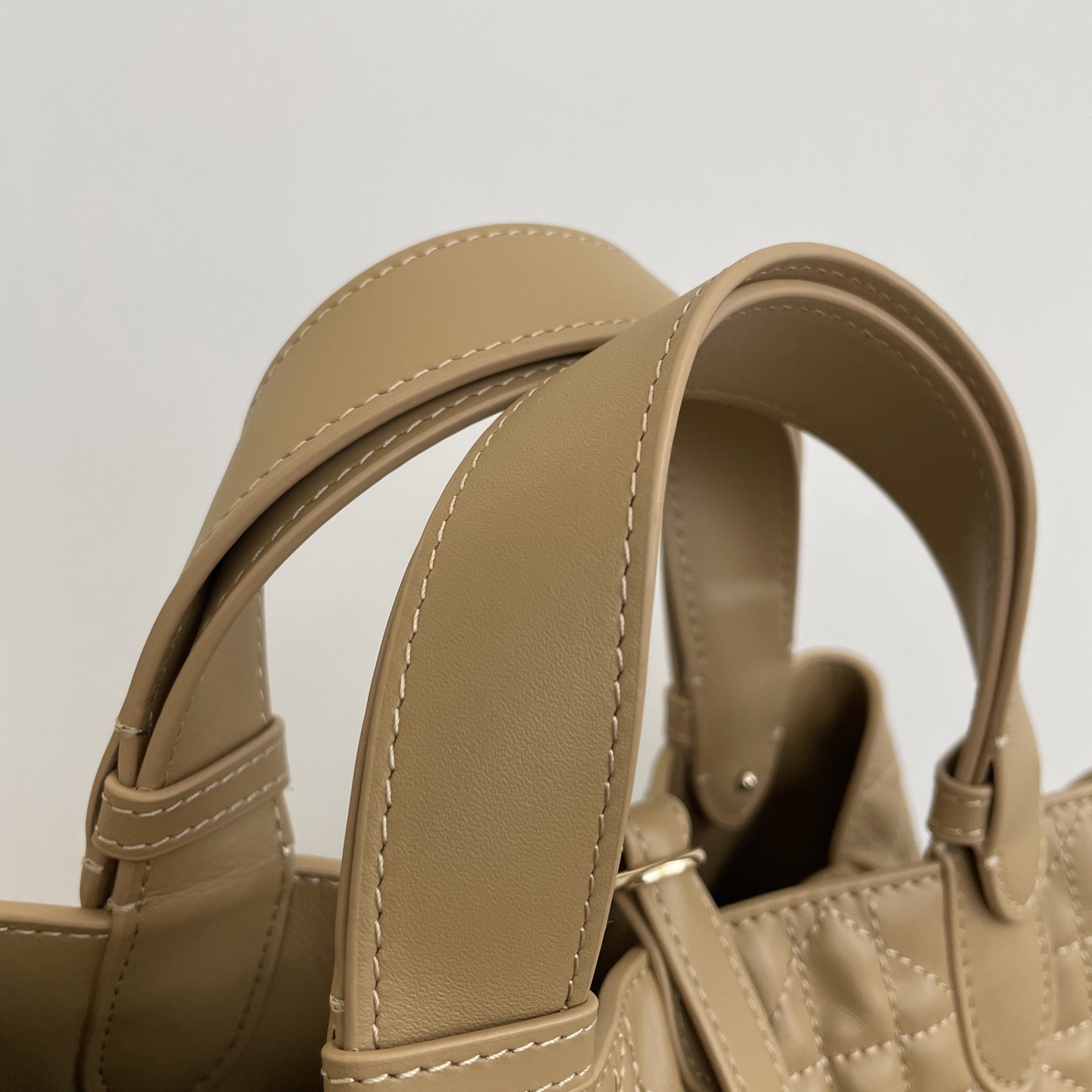 Dior Book Tote in Cannage Calfskin with Open Top for Handheld Carry 25cm in Beige Color