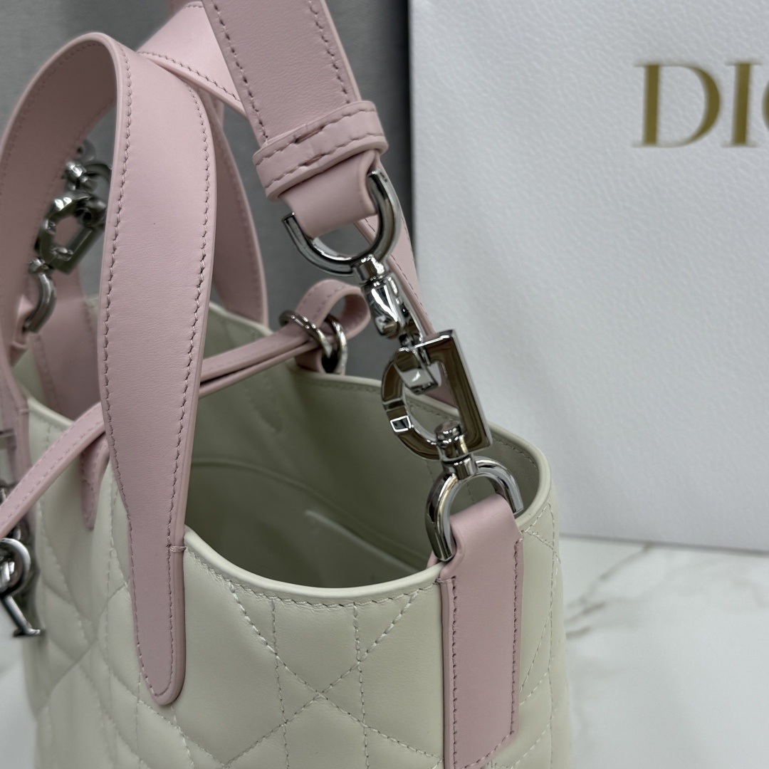 Dior Book Tote in Cannage Alcantara with Open Top Mini for Handheld Shoulder Carry