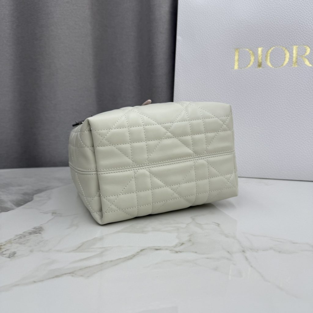 Dior Book Tote in Cannage Alcantara with Open Top Mini for Handheld Shoulder Carry