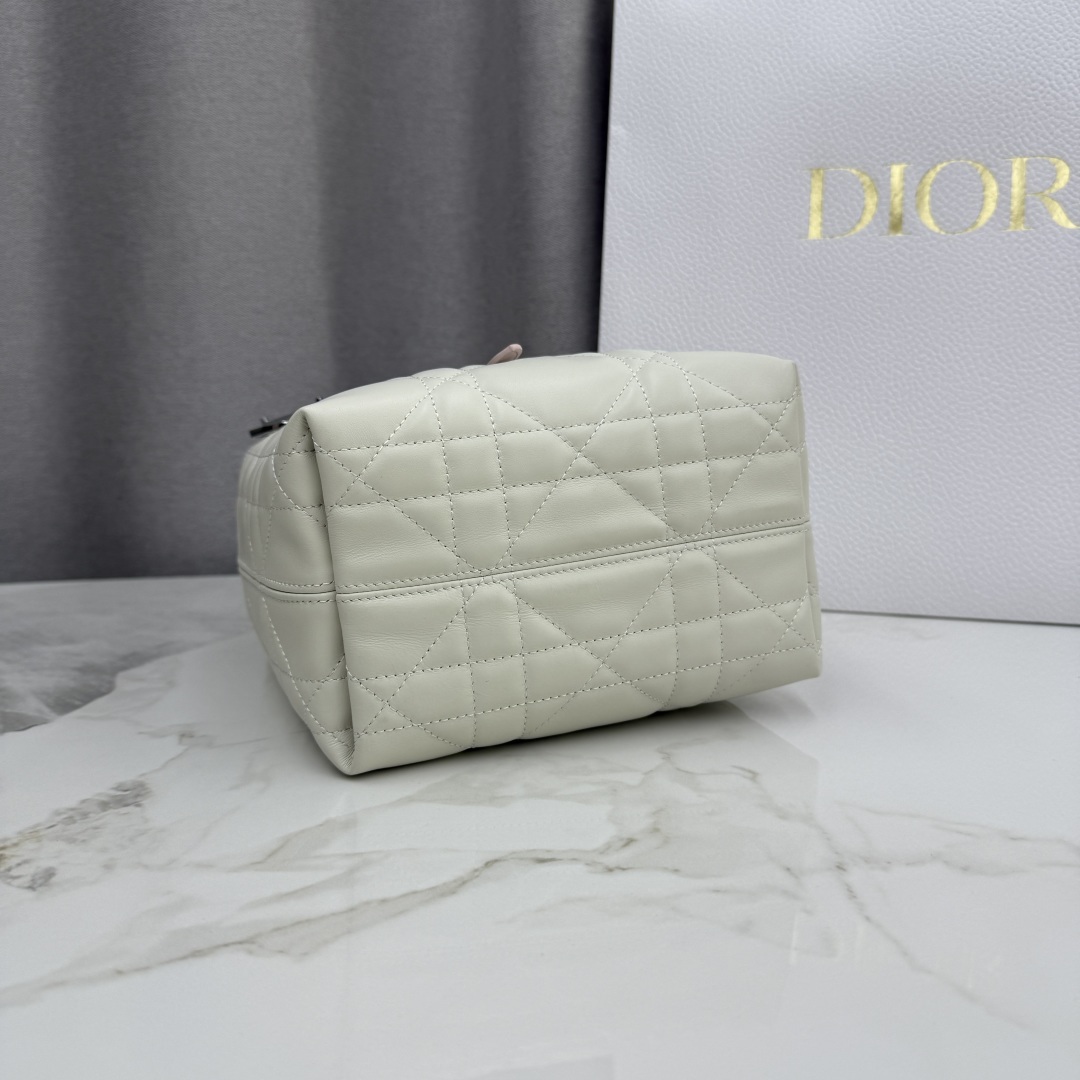 Dior Book Tote in Cannage Alcantara with Open Top Mini for Handheld Shoulder Carry