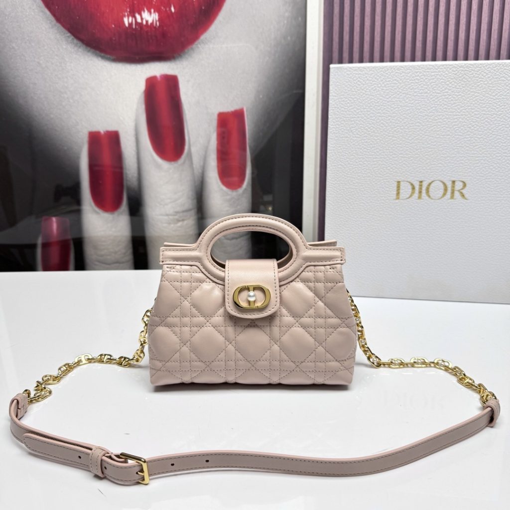 Dior Book Tote in Cannage Matelassé Lambskin with Open Top Closure for HandheldShoulderCrossbody