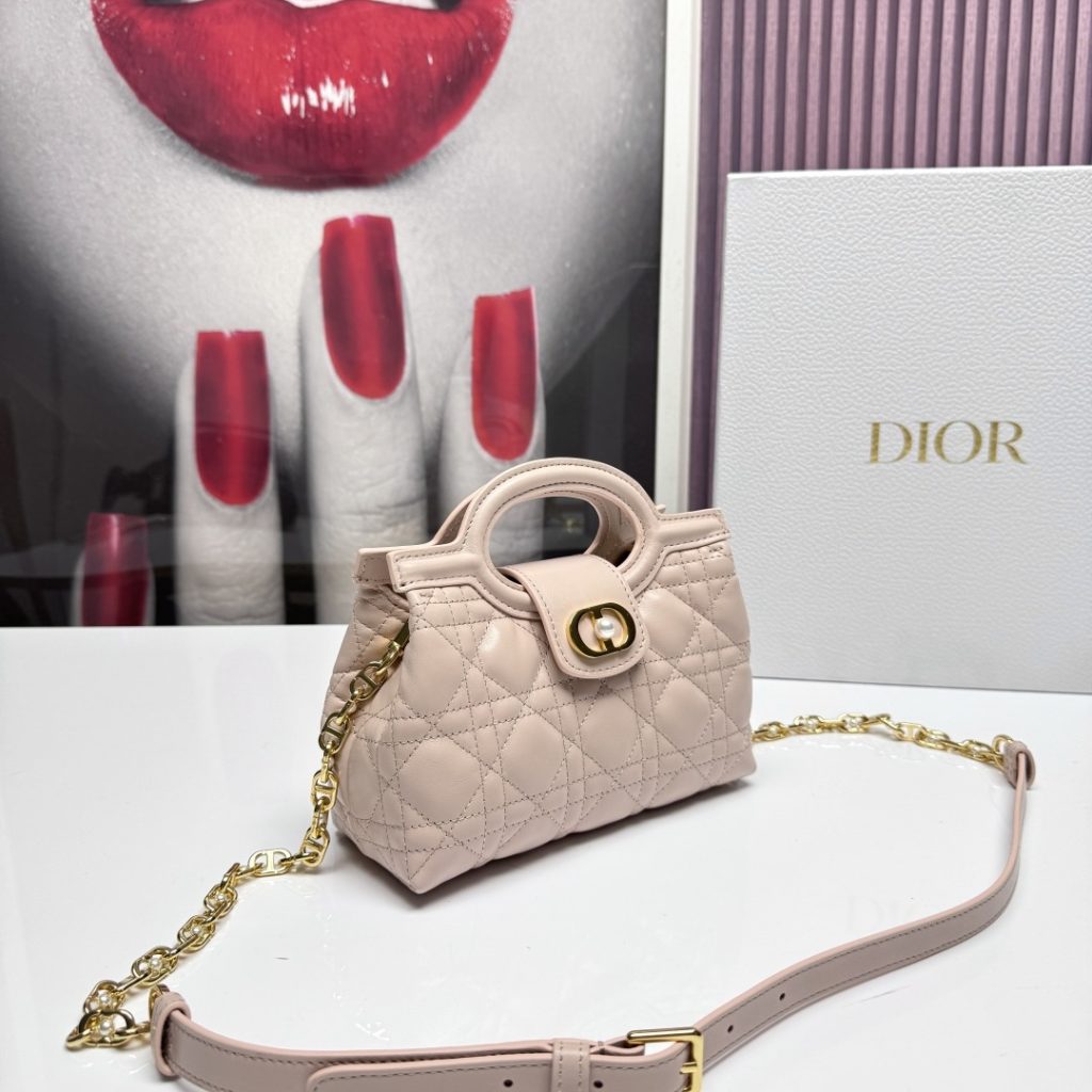 Dior Book Tote in Cannage Matelassé Lambskin with Open Top Closure for HandheldShoulderCrossbody