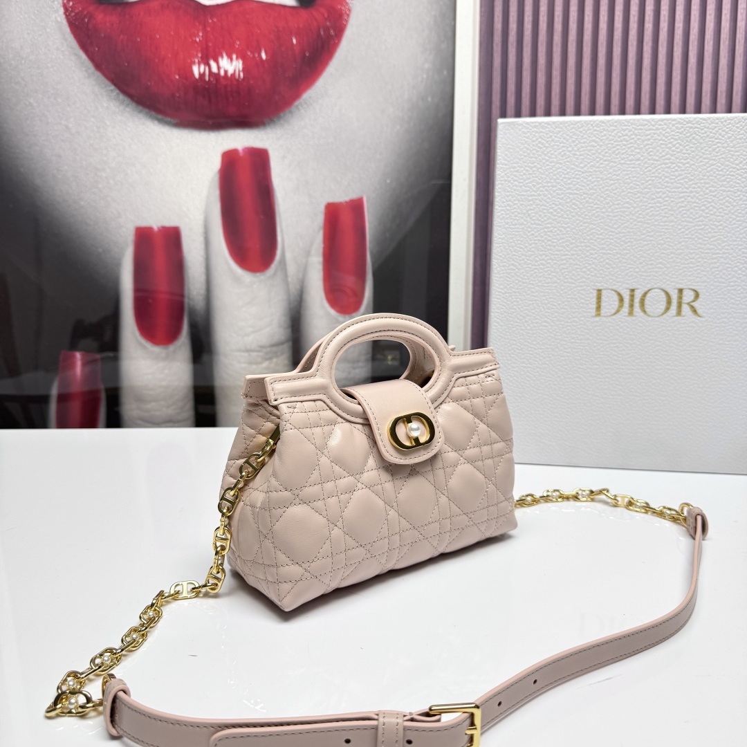 Dior Book Tote in Cannage Matelassé Lambskin with Open Top Closure for HandheldShoulderCrossbody