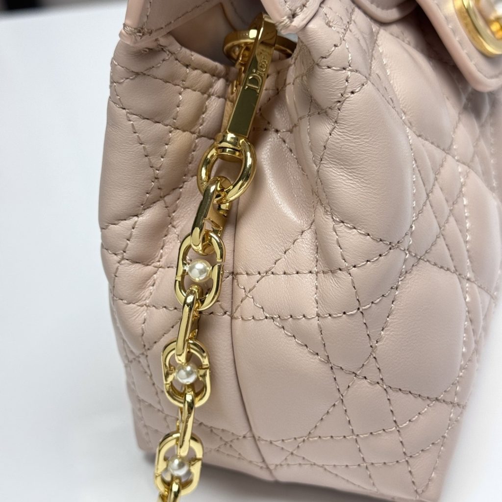 Dior Book Tote in Cannage Matelassé Lambskin with Open Top Closure for HandheldShoulderCrossbody