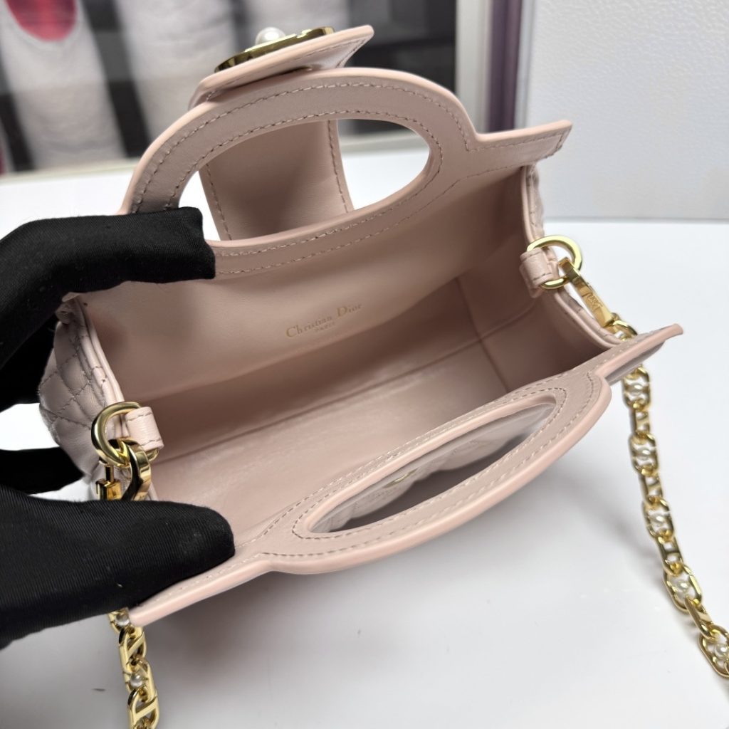 Dior Book Tote in Cannage Matelassé Lambskin with Open Top Closure for HandheldShoulderCrossbody